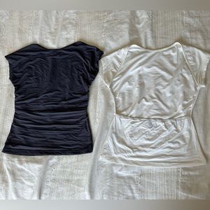 Princess Polly - Backless Top - Set of 2 - Size Women 4 - Grey and White